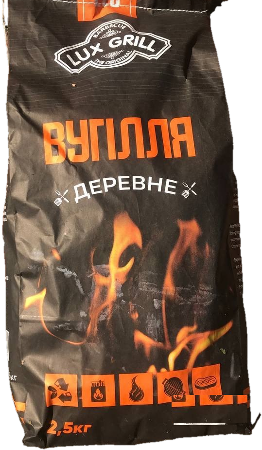 Упаковка деревного вугілля LUX GRILL, 2,5 кг